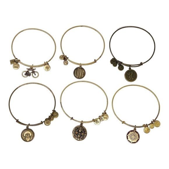 Alex & Ani Lot Of 6 Mixed Bangle Bracelets - Picture 1 of 5